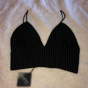 Pinstripe Crop Top